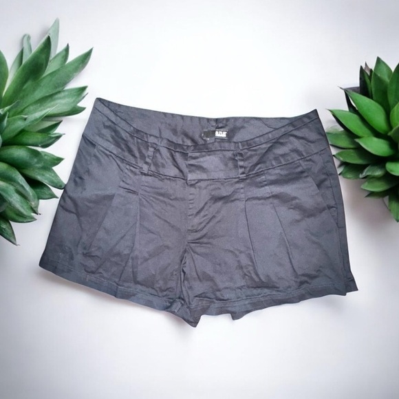 a.n.a Pants - a.n.a Black High Waist Shorts with Elastic Waistband